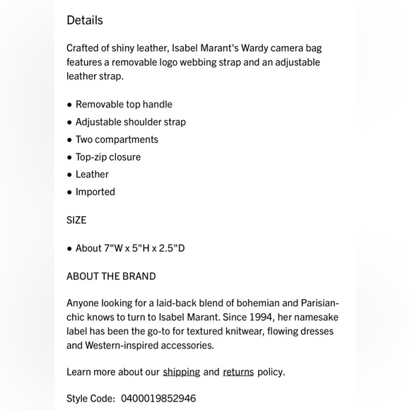 Isabel Marant Wardy Leather Camera Bag - Picture 7 of 7